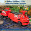 2 places 12V pour enfants sur un train sans rail avec chariot, siège réglable, musique, lumières DEL et rangement pour tout-petits de 3 ans et plus