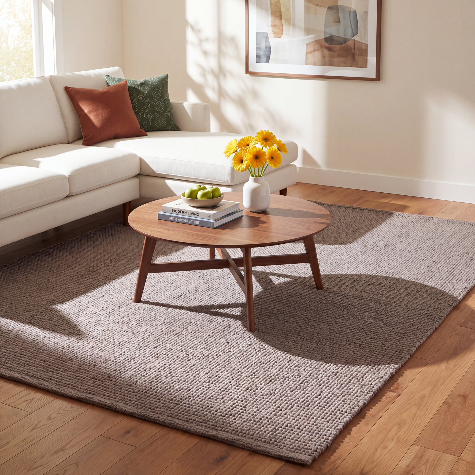 Indira Gray Hand-Woven Outdoor Rug, Rectangle 4' x 6'