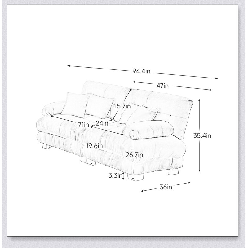 Canapé confortable à deux places pour le salon avec accoudoirs et coussins élégants, parfait pour la détente et un décor moderne.