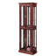Vitrine 6 tablettes avec dossier en miroir et quincaillerie magnétique - Tablettes réglables en bois de cerisier-1990014774-1990014777