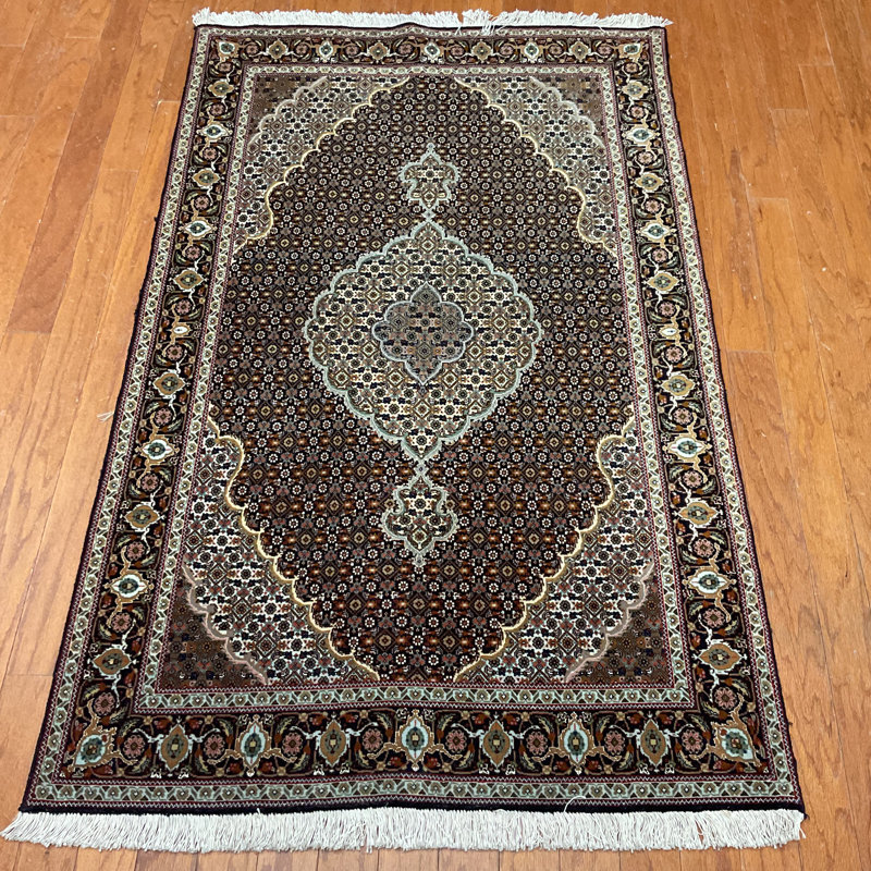  Tapis en laine de poisson fabriqué à la main Tabriz