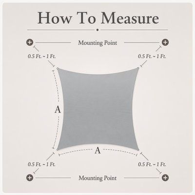 Voile d'ombrage carré Amgo Pro Ring