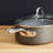 Rachael Ray Hard Anodized Nonstick Cookware Oval Saute Pan With Helper Handle And Lid, 5 Quart, Gray