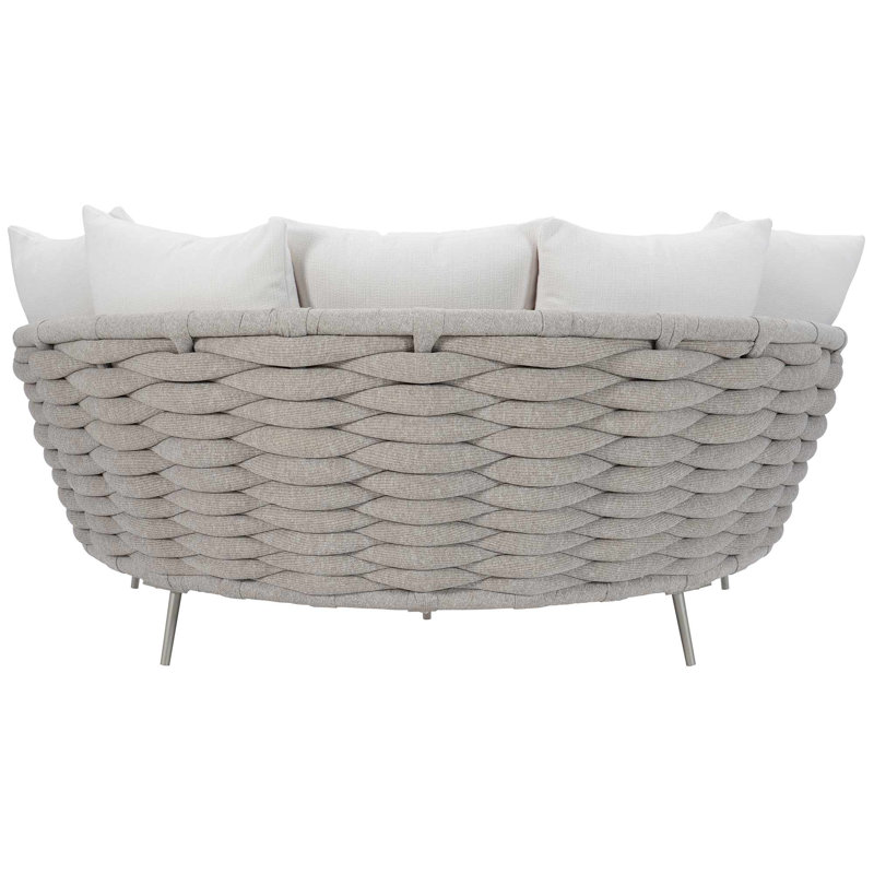 Wailea Outdoor 2 - Seat Patio Daybed, White Sunbrella 6063-000