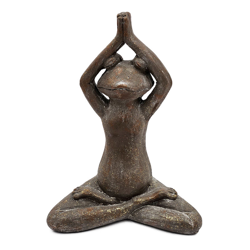 Figurine grenouille brune en magnésium