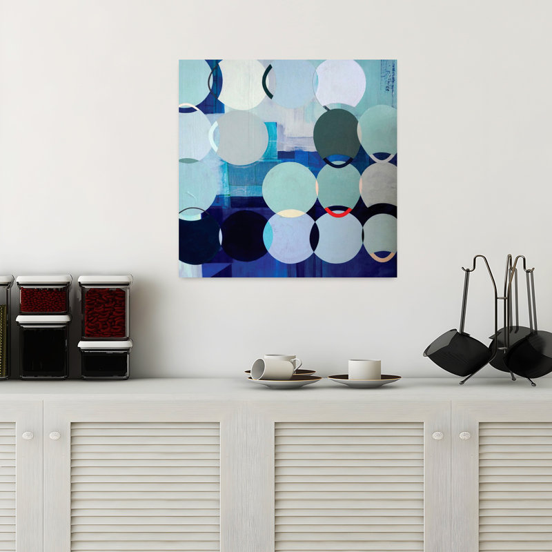 Cercles n ° 3, art moderne abstrait, H 18 po x l 18 po