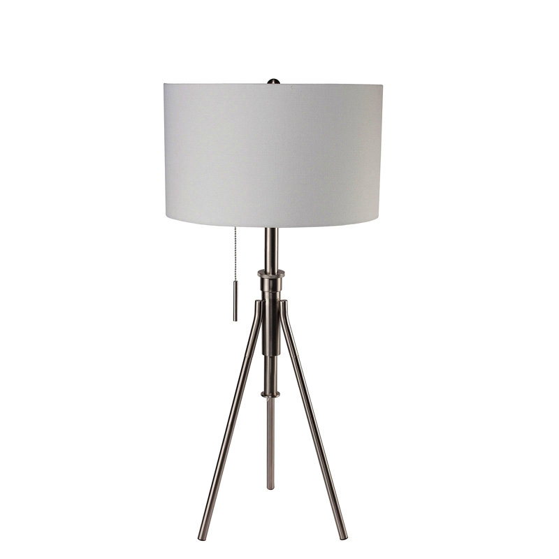 Interrupteur à poignée de lampe de plancher de style trépied 1Pc, Gris, Chrome chrome