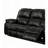Black Synthetic Leather Recliner Sofa