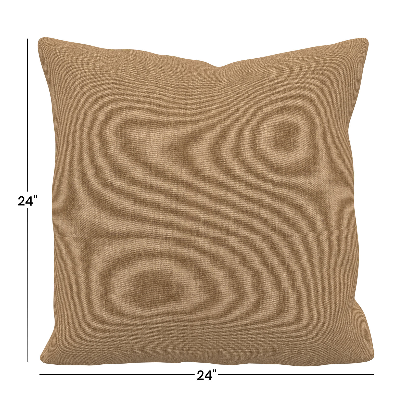 Sunbrella® Throw Pillow, Square 24", Canvas Heather Beige Sunbrella® Canvas
