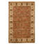 Hand Knotted Wool Oriental Area Rug in Rust And Ivory