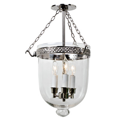 Geralynn Glass Semi Flush Mount