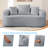67" Chenille Sectional Curved Sofa With 3 Fluffy Pillows,For Apartment/Small Spaces-1810743379