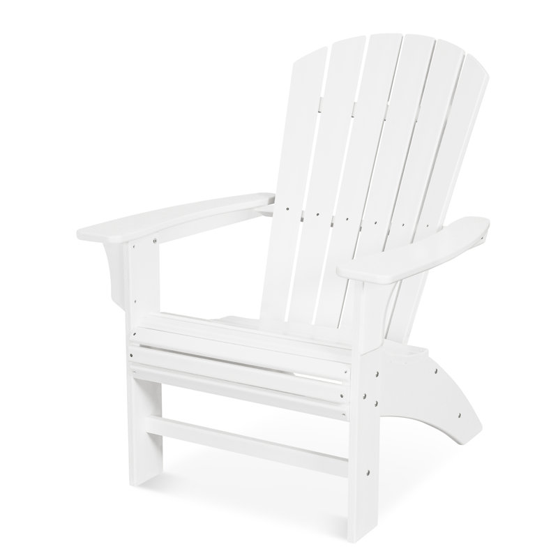 Chaise Adirondack POLYWOOD Yacht Club Curveback, Blanc classique