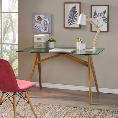Computer Desk Home Office Desks,Large Office Desk, Modern Computer Desk Conference Table Meeting Room Table, Business Furniture For Home Office, Natural Color