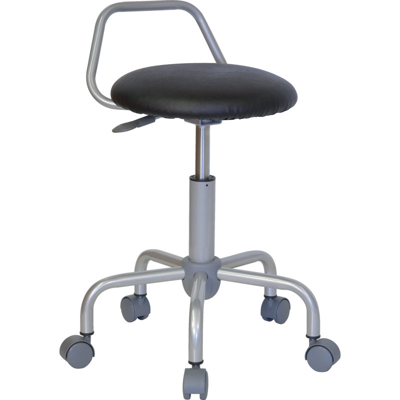 Adjustable Height Ergonomic Lab Stool Wheels