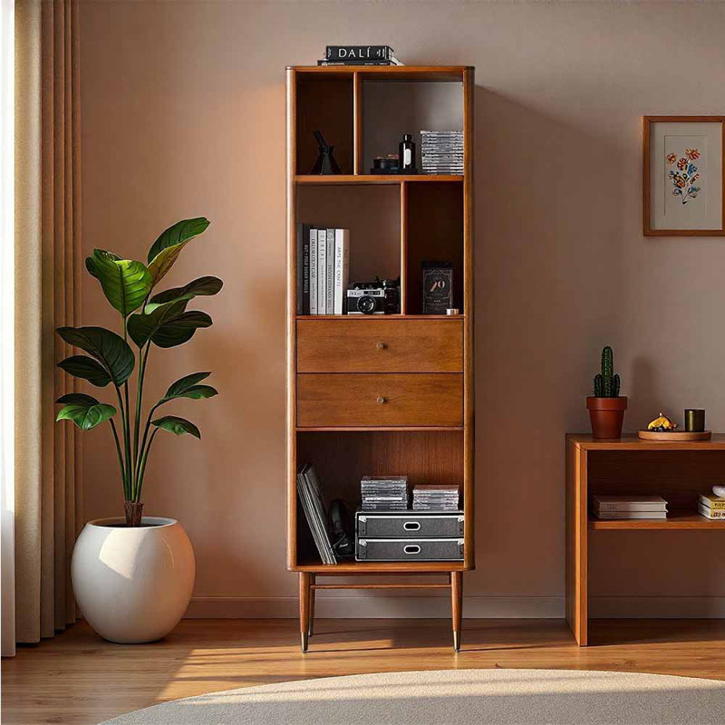 Bibliothèque sur pied de style européen, (3 tablettes) H 72,2 po x l 23,62 po x P 13,78 po