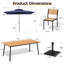 Ensemble de salle à manger en aluminium pour 6 personnes avec chaises empilables, parasol solaire à DEL et base lestée-1783706847-1711038853