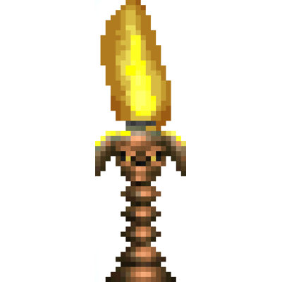 H12004 Video Game 16 Bit Gothic Torch Candle Halloween Prop