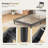 Upholstered Bed Frame with LED Lights & Charging Station, Wingback Headboard-118619718