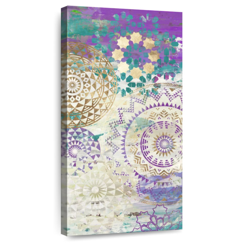 Mauve mosaïque II, H 24 po x l 12 po