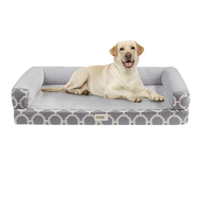 Harper Orthopedic Cushioned Plush Pet Bed