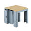 Table de salle à manger extensible avec 3 rallonges amovibles et armoire compacte-747853383-751439159