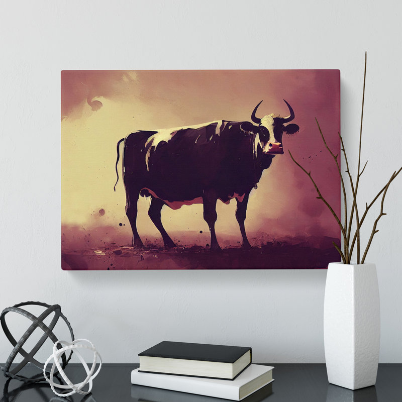 Cow Art Painting Vol.2 - Wrapped Canvas, 35cm H x 50cm W x 3cm D