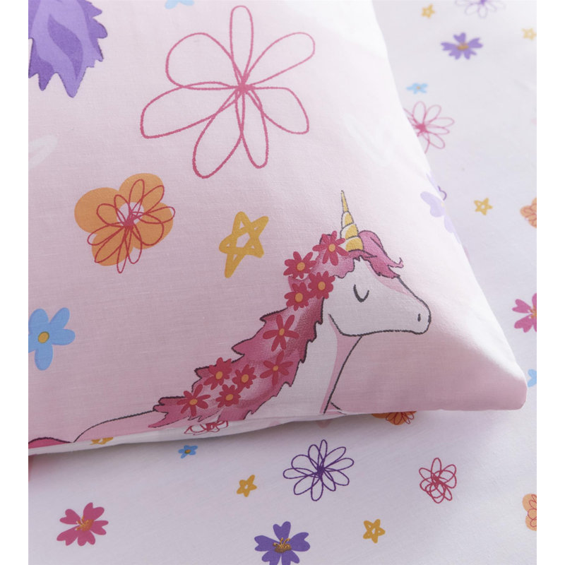 Sammy Cotton Blend Floral Duvet Cover Set with Pillowcases Included, Single - 1 Standard Pillowcase