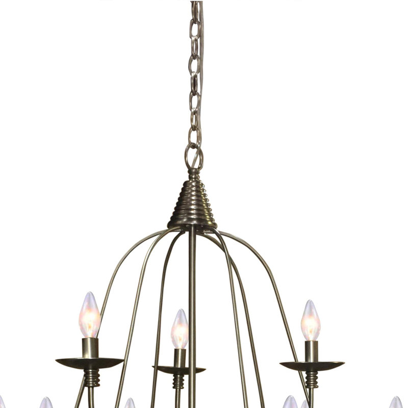 Vahe 9 - Light Dimmable Tiered Chandelier, Matte Black