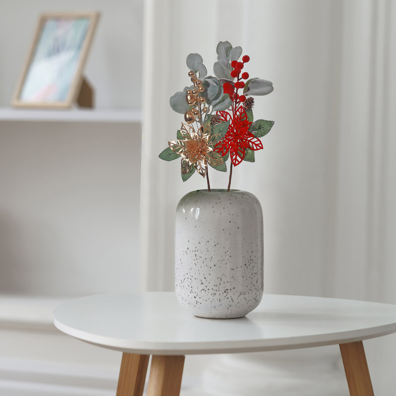 Cutout poinsettia et baies en vaporisateur - ensemble de 6