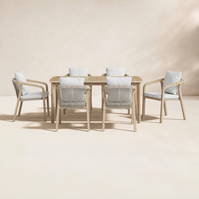 Naila 67" Acacia Patio Dining Set