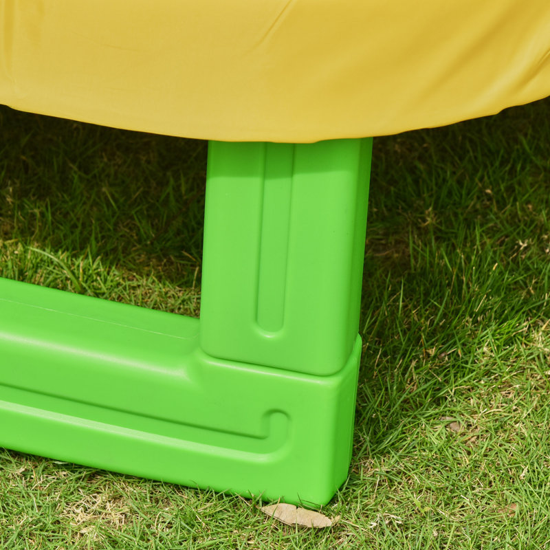 Trampoline hexagonal d'intérieur pour enfants de 7,06 pi, Jaune