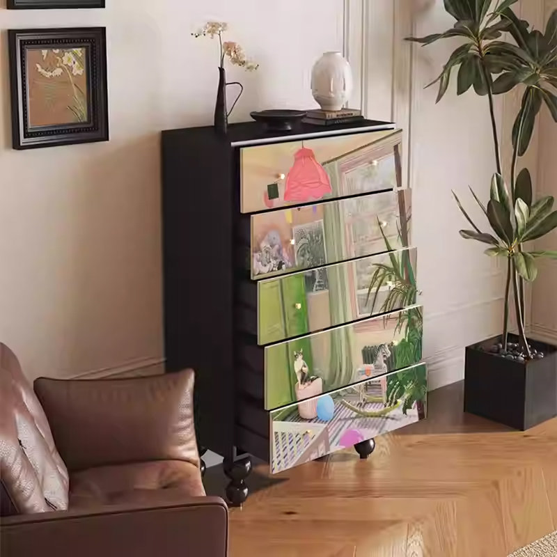 Spacious Pine Frame Cabinet with Large Drawers