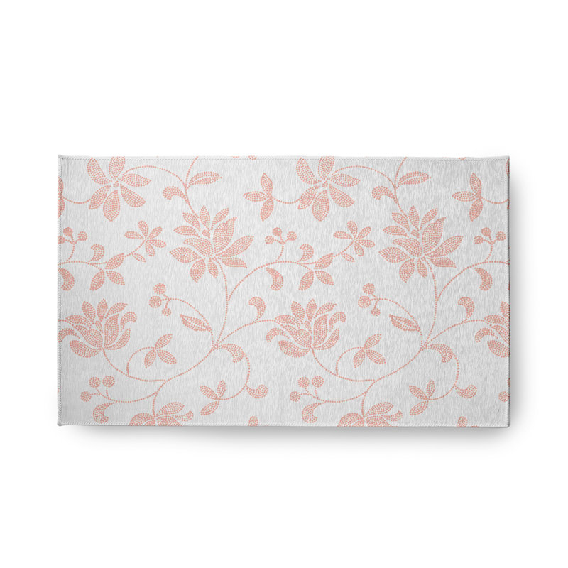Chenille Floral Indoor Rug, Rectangle 1'6" x 2'6"