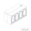 63" Kitchen Island with Storage, Arched Cabinet Doors, Marble Top & Power Outlet-1606362907