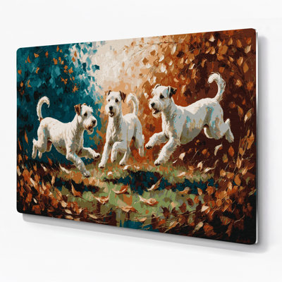 Dogs Bedlington Terrier Gray Metal Wall Art