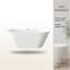 Baignoire autoportante 59 po en acrylique texturé à losanges, conception ovale ergonomique, isolation à double paroi, surface enduite à 8 couches, bonde et trop-plein chromés