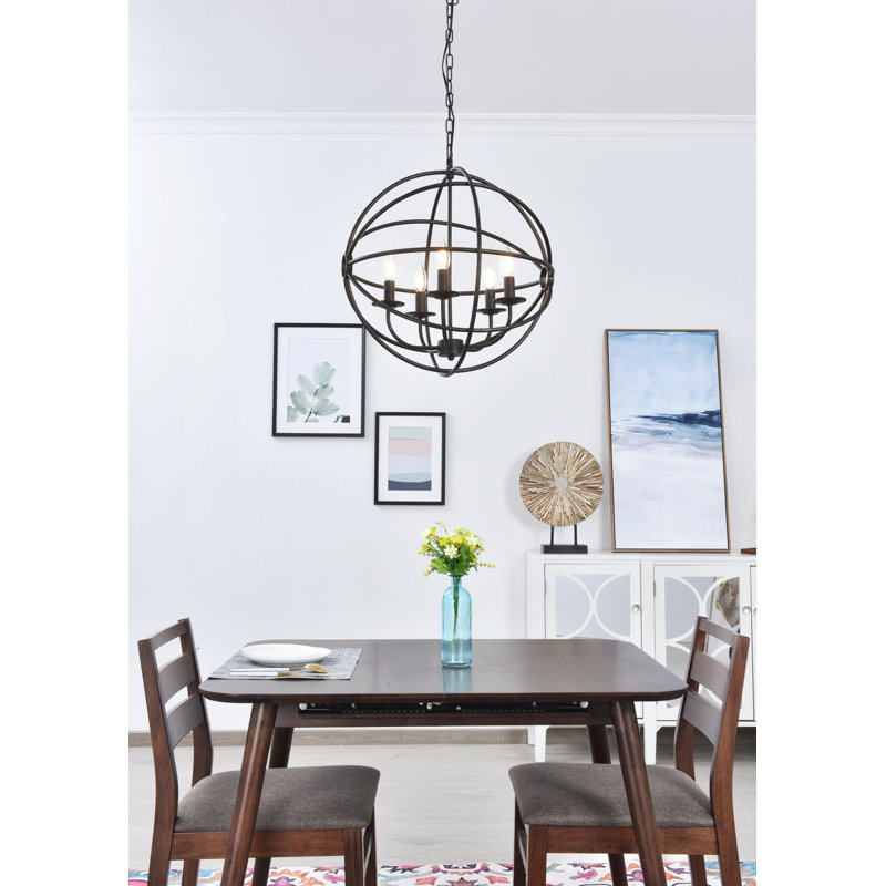 Luminaire suspendu simple Kwiete, H 15 po x l 14 po x P 14 po, Laiton, 3 lumières