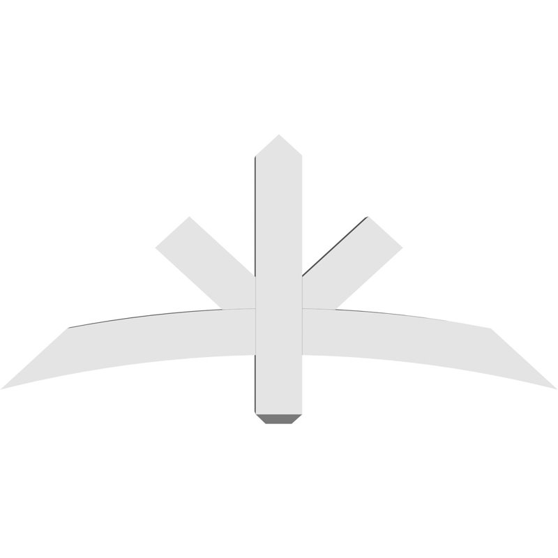 Support de pignon Alberta Alberta, H 22 po x l 48 po (pas: 11/12), P 4 po x F 4 po, PVC