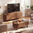 Lift Top Coffee Table with Storage, 40 Inch Modern Fluted Convertible Table with Hidden Compartments for Living Room, Walnut-1561644237