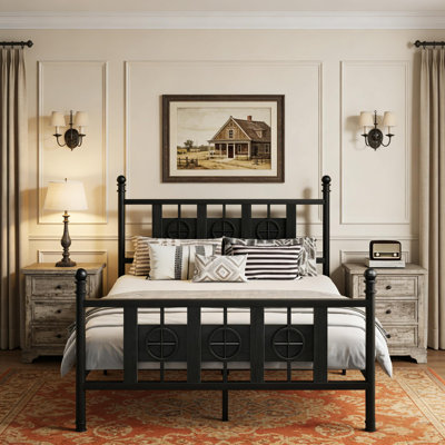 Bed Frame with Headboard and Footboard, No Box Spring Required, Easy Assembly, Noise-Free