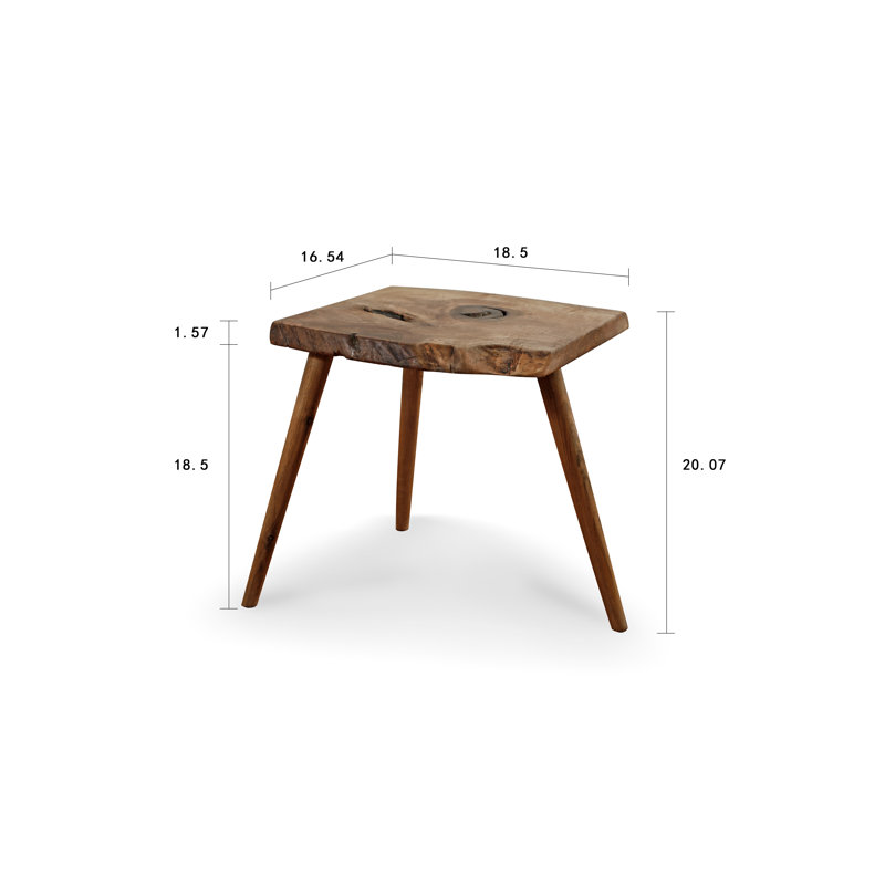 Gallien Solid Wood End Table