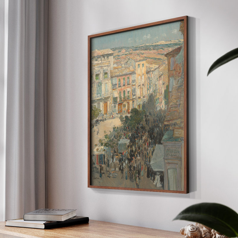 «Vintage Landscape L XXVII» sur papier, Noyer, H 10 po x l 8 po