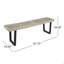 Metal/Solid Wood Outdoor Bench