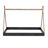 Full Size Tent Floor Bed With Triangle Structure, Black+Brown