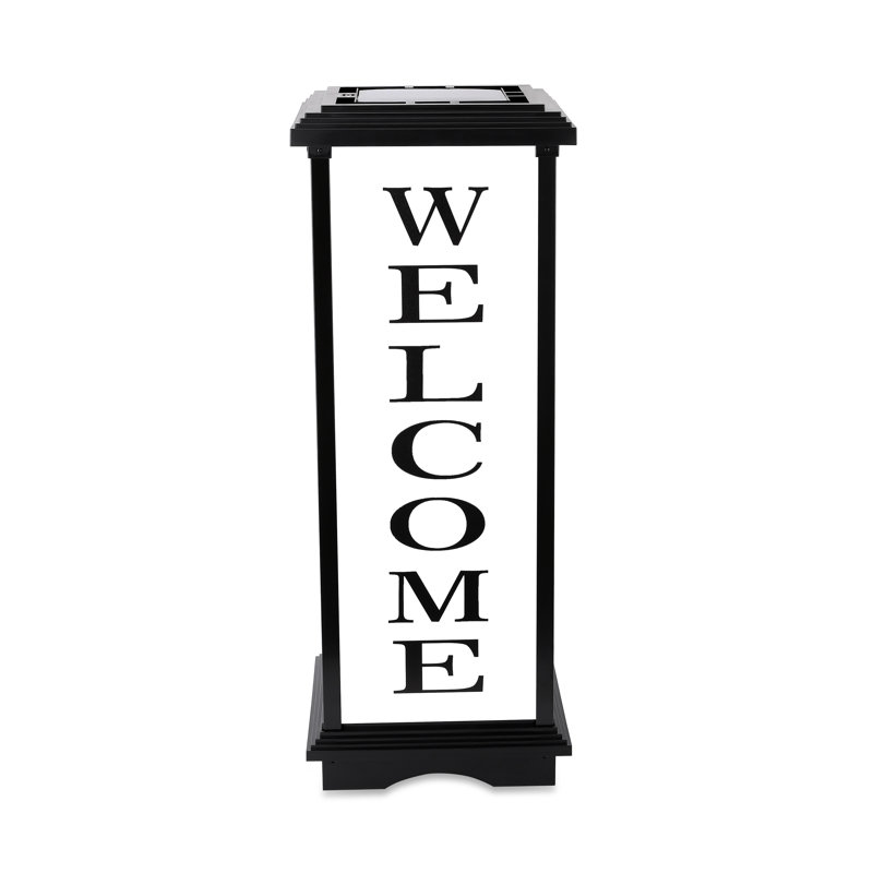 Techko Solar LED Welcome Lantern with Frosted Panels