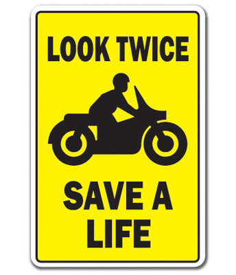 Look Twice Save a Life Decal