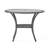 Round Wicker Rattan Side Table With Built-In Glass, Stylish Patio Tables Wicker Coffee Table For Outdoor Outside Patio Porch, Grey