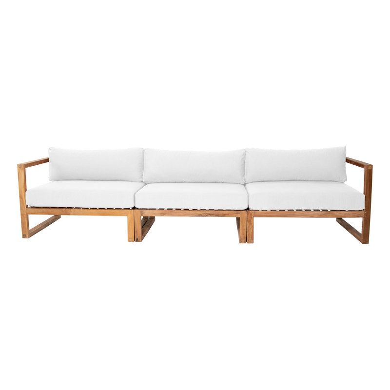 Venice Outdoor 7 - Piece Teak Conversation Set, Granite
