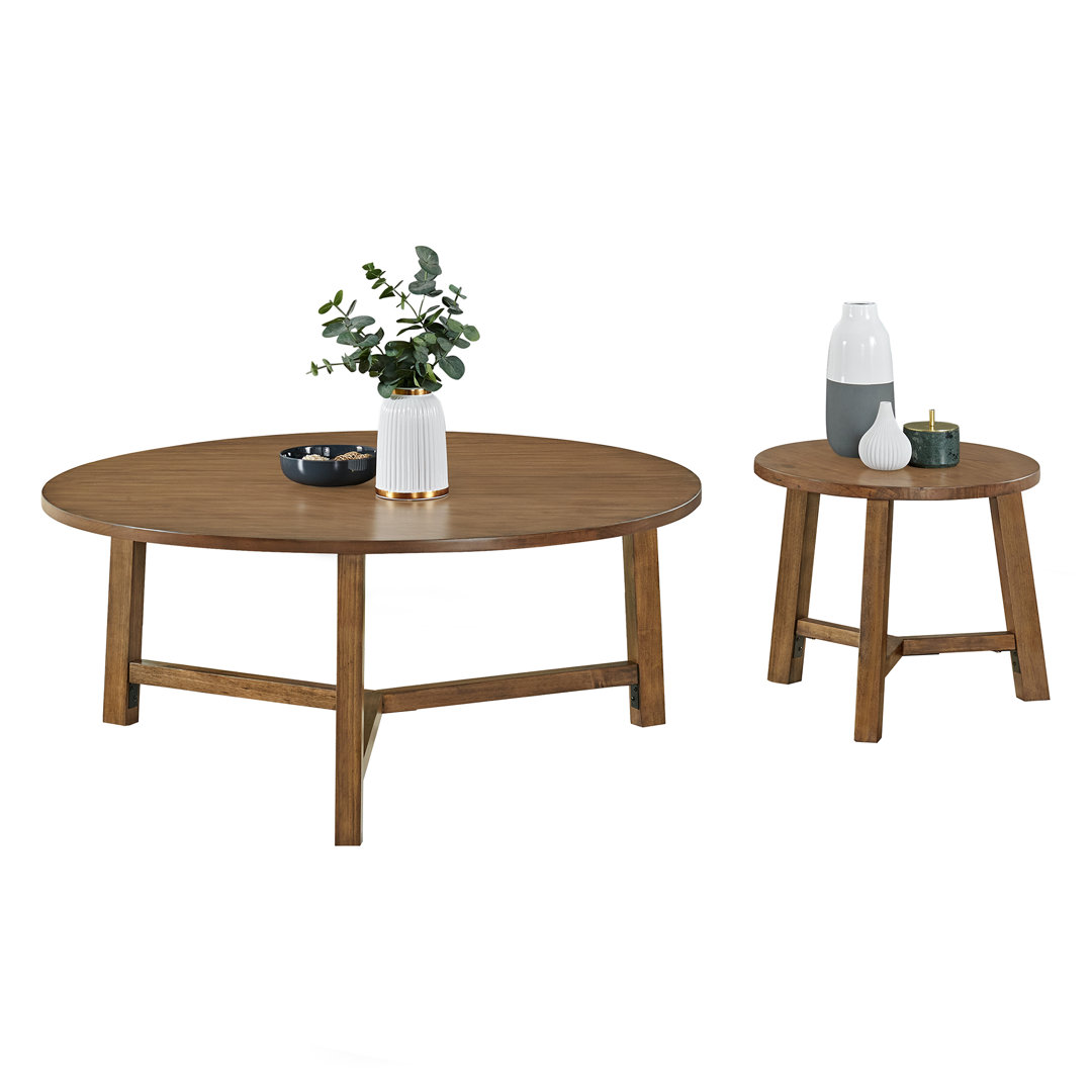 Newbury 2-Piece 44in Coffee Table and 20in End Table Set Red Barrel Studio®